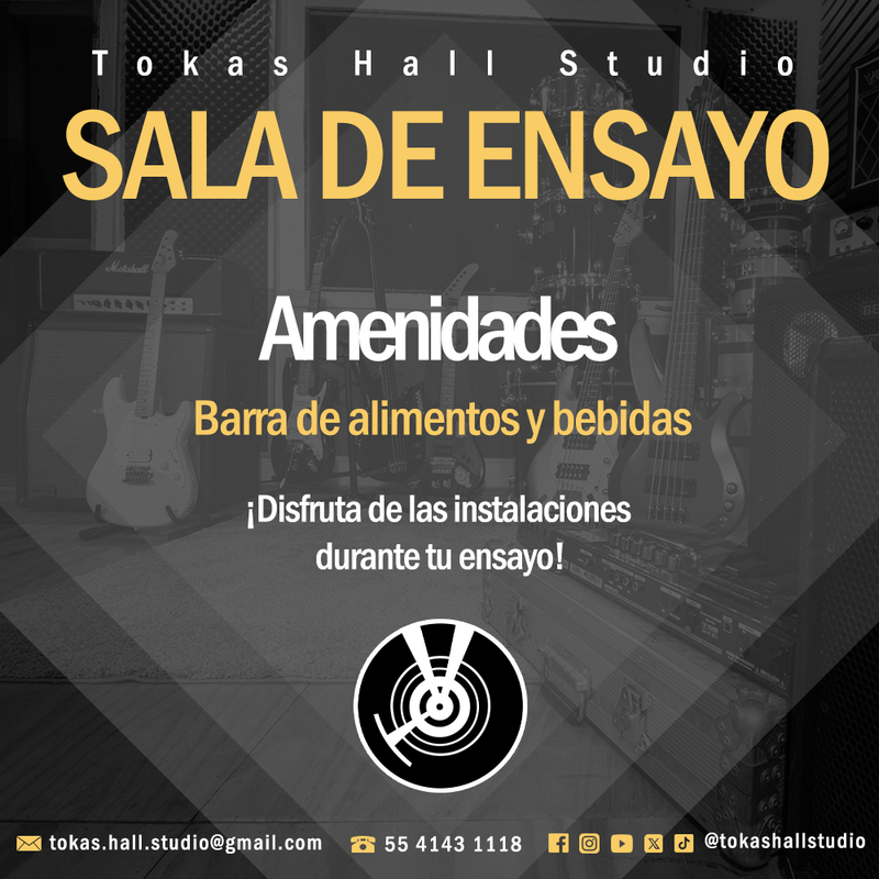Amenidades en Tokas Hall Studio